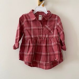 *4 for $20* OshKosh B’gosh Plaid Peplum Shirt